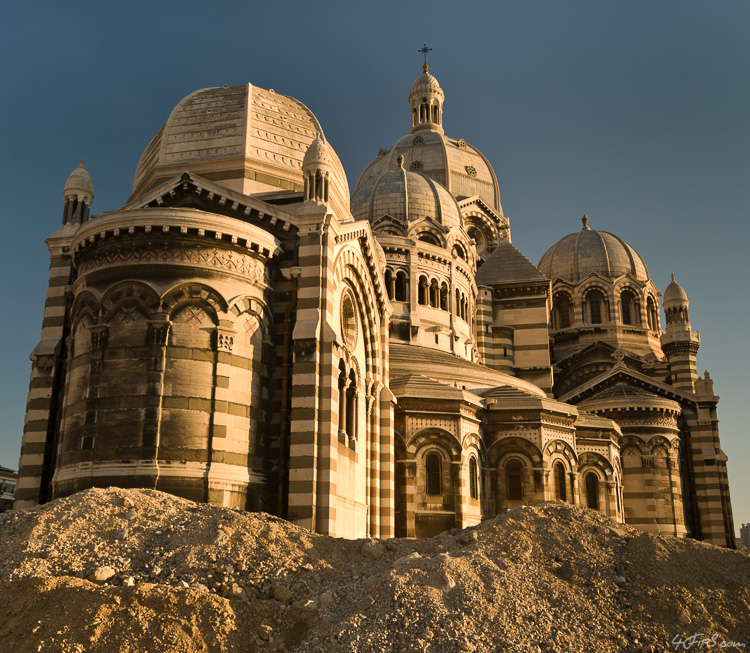 Marseille Cathedral at Sunset