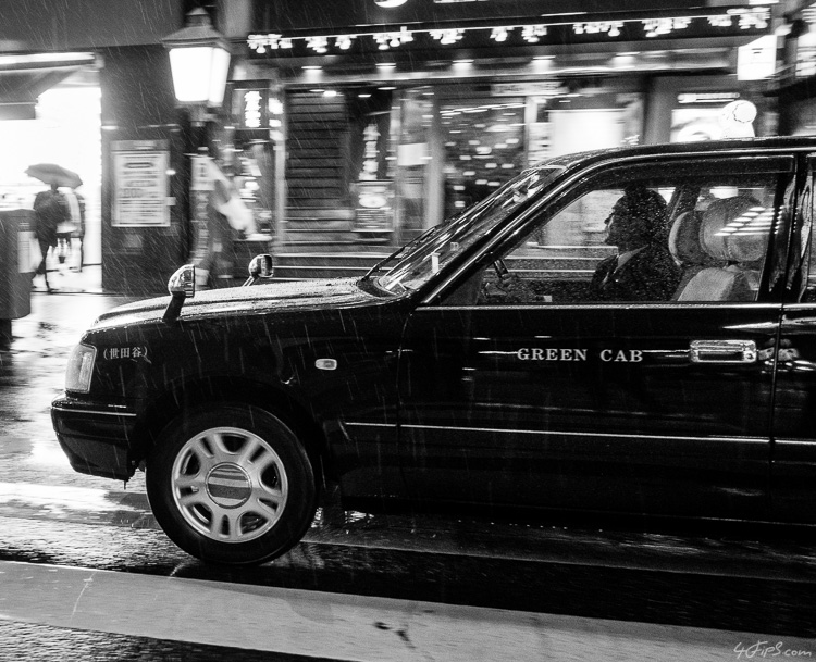 Waiting for a Taxi in Rainy Ginza