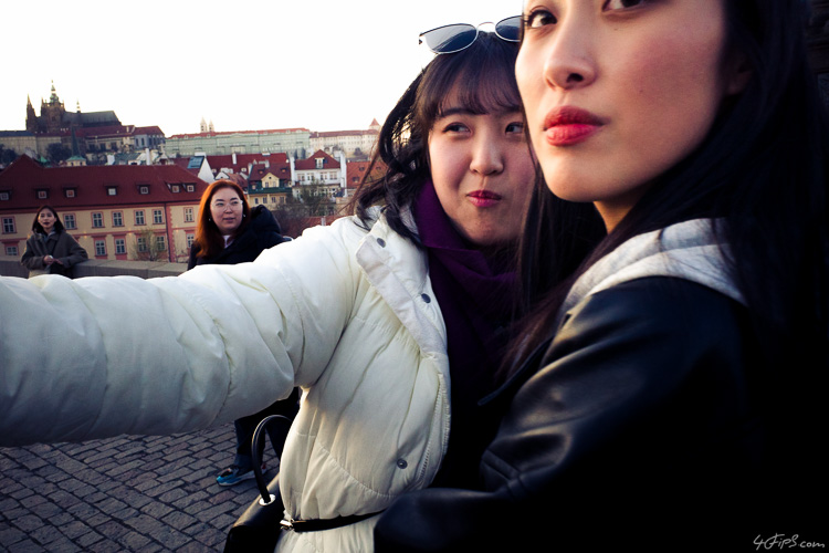 Selfie Time on Charles Bridge, Prague